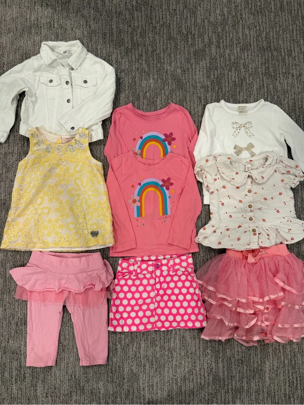 Toddler Girl Size 3T Clothing Lot Bundle Juicy Couture Carters Tops Skirts 9 pc
